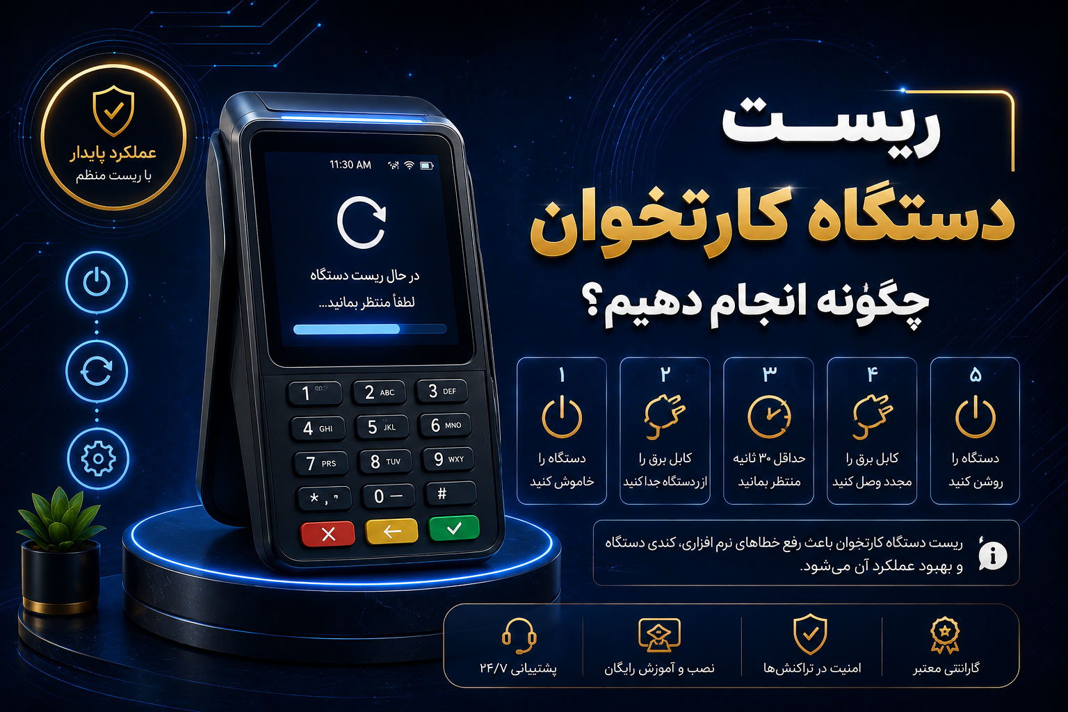 ریست دستگاه کارتخوان